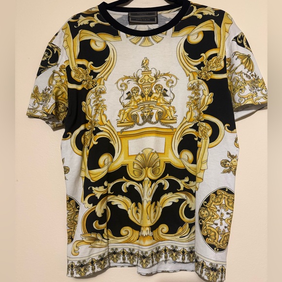 Versace Tribute Ss 92’ Baroque Print T Shirt Joggers Pants Set - Picture 7 of 16